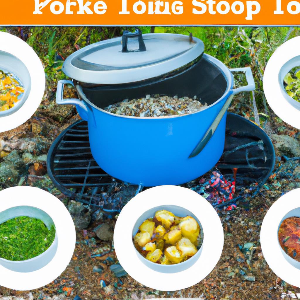 tenting site, one-pot meals, camping, cooking, simplified