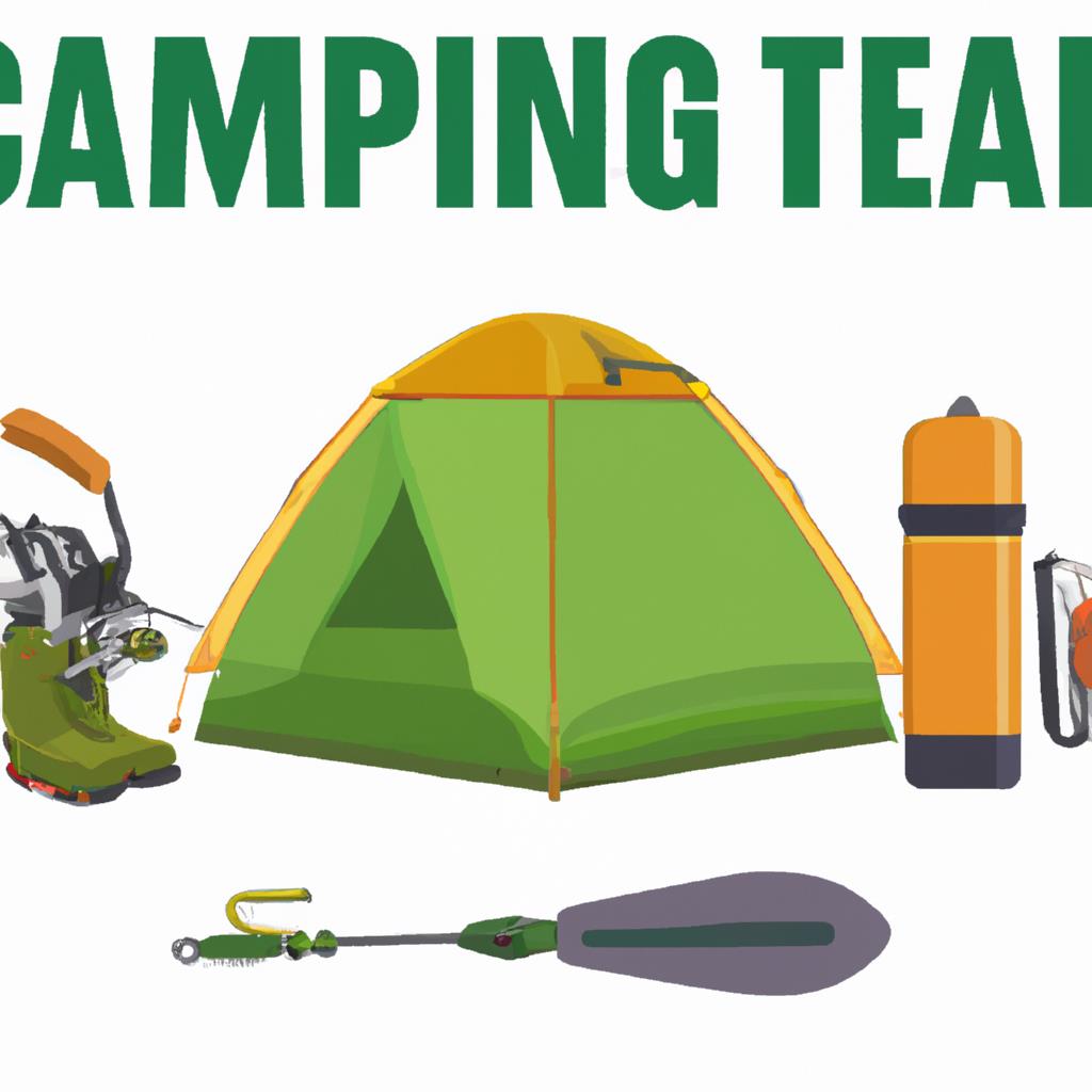 A cozy campfire crackles under a starry night sky at a tenting and camping site. Brightly lit lanterns cast a warm glow over the surrounding trees as friends gather around for s''mores and stories.