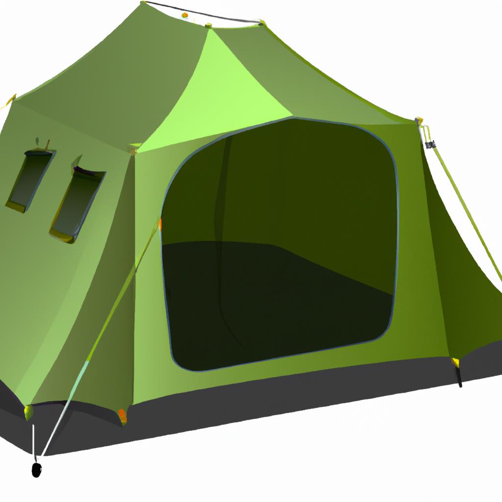 Tenting and Camping Site image: A picturesque scene of a spacious campground with tents scattered around a crackling bonfire under a starry night sky, surrounded by majestic trees and a peaceful lake, inviting nature lovers to relax and unwind.