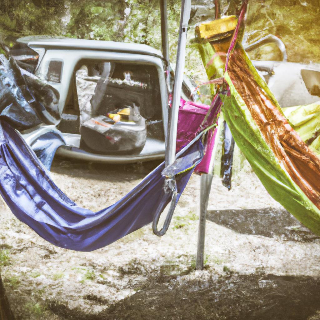 outdoor, camping, hammocks, stands, relaxation