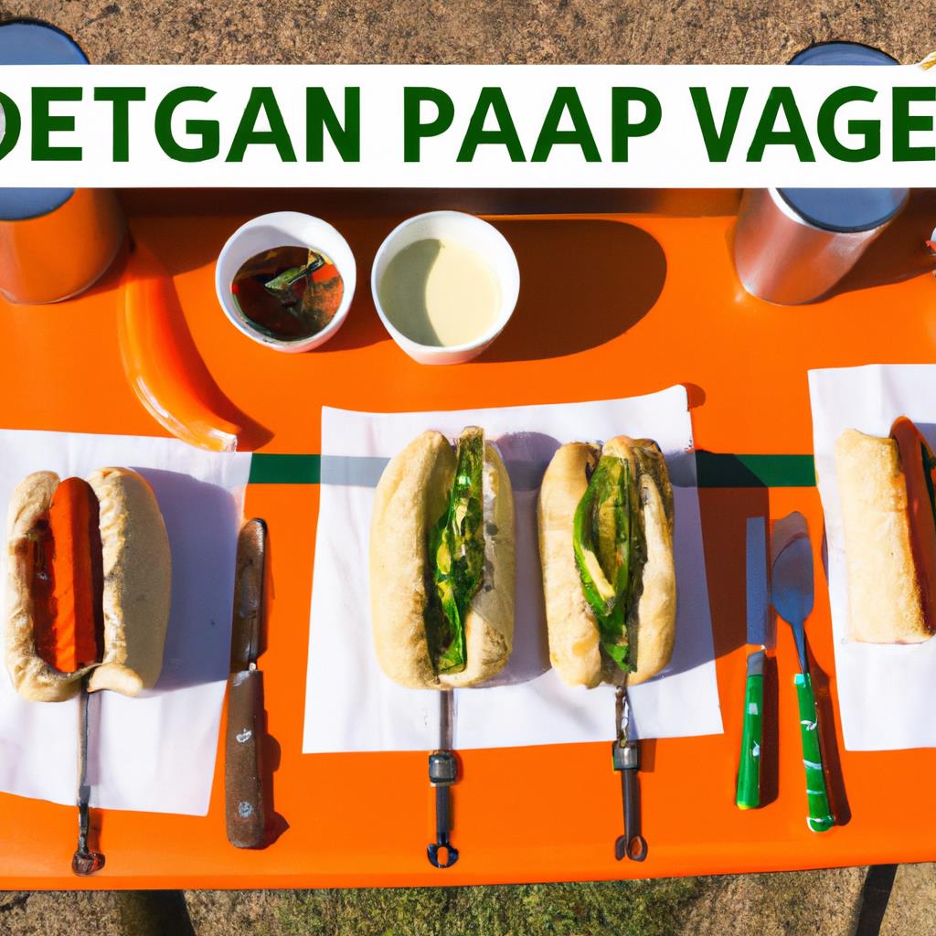 vegetarian, vegan, hot dog, camping, options