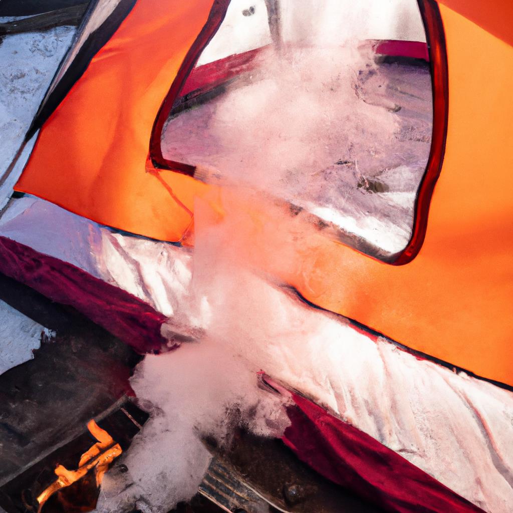camping, winter, cozy, warm, outdoors