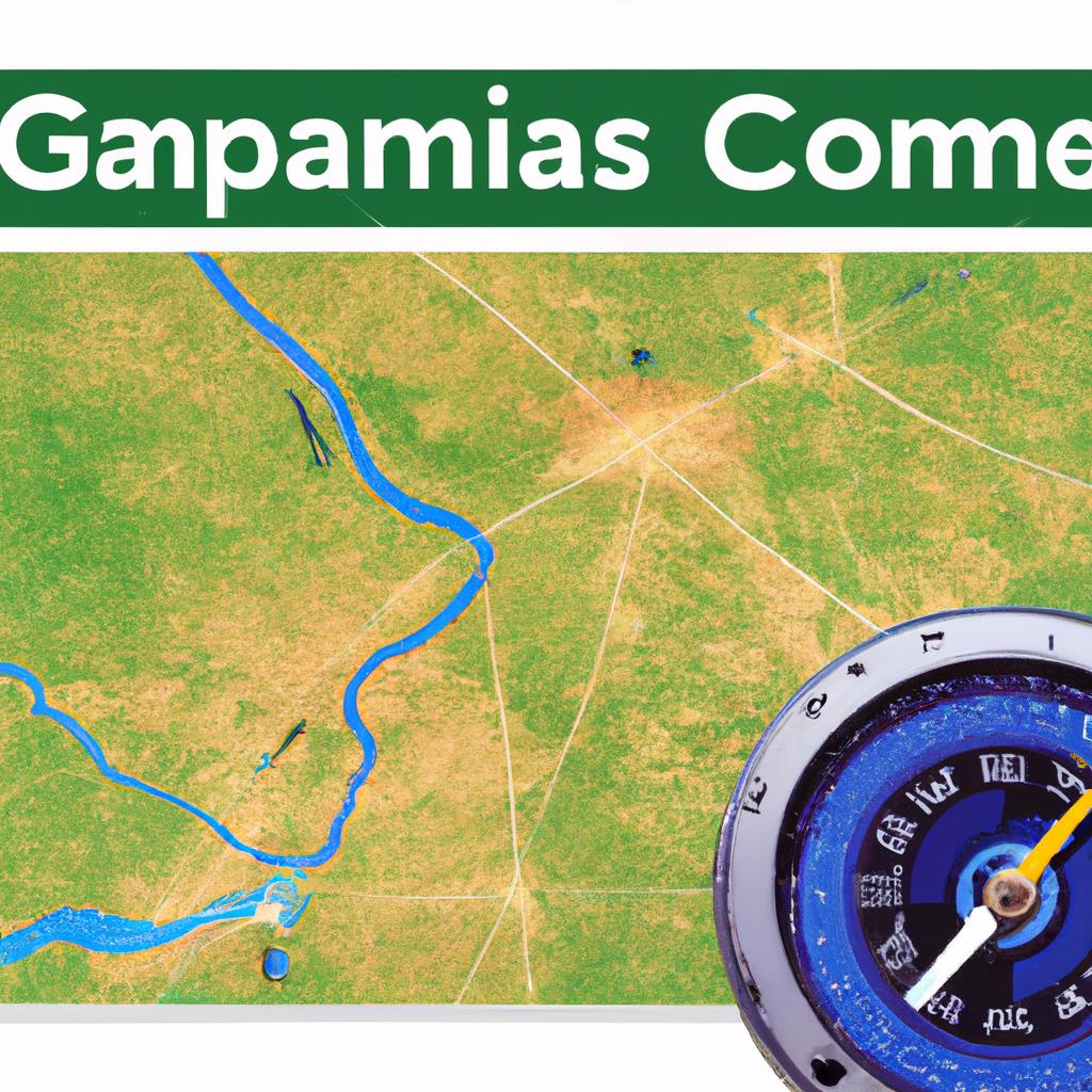 compass, map, navigate, tenting site, outdoor camping