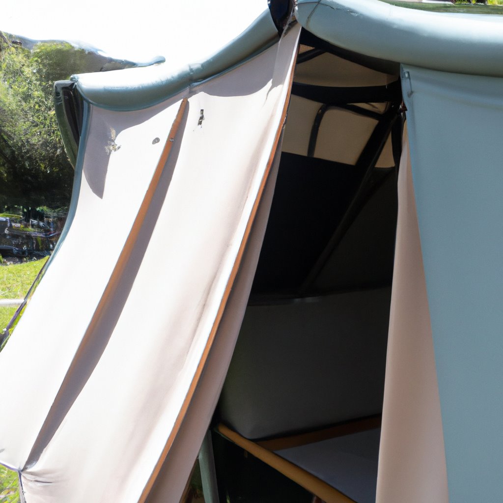 camping, cot, campsite, cozy, supported
